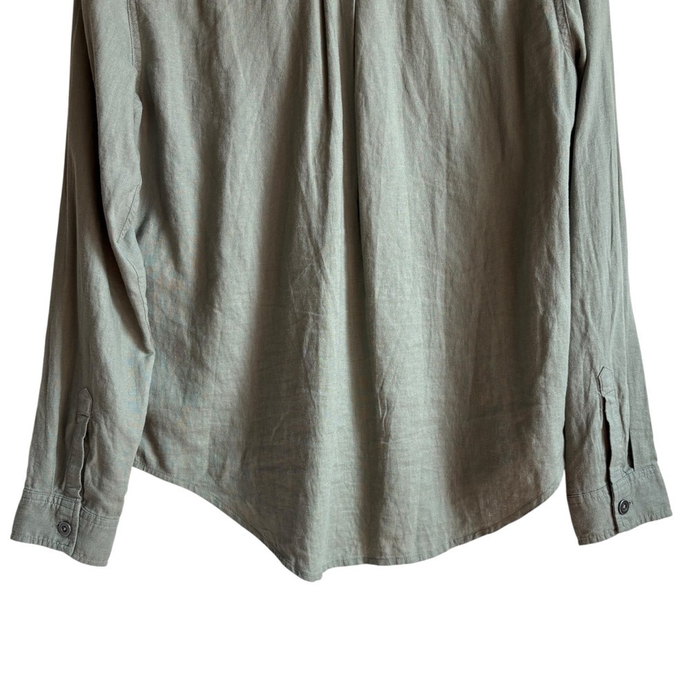 Rails Olive Green Button-Up Shirt with Blue Tribal Trim - Picture 8 of 12